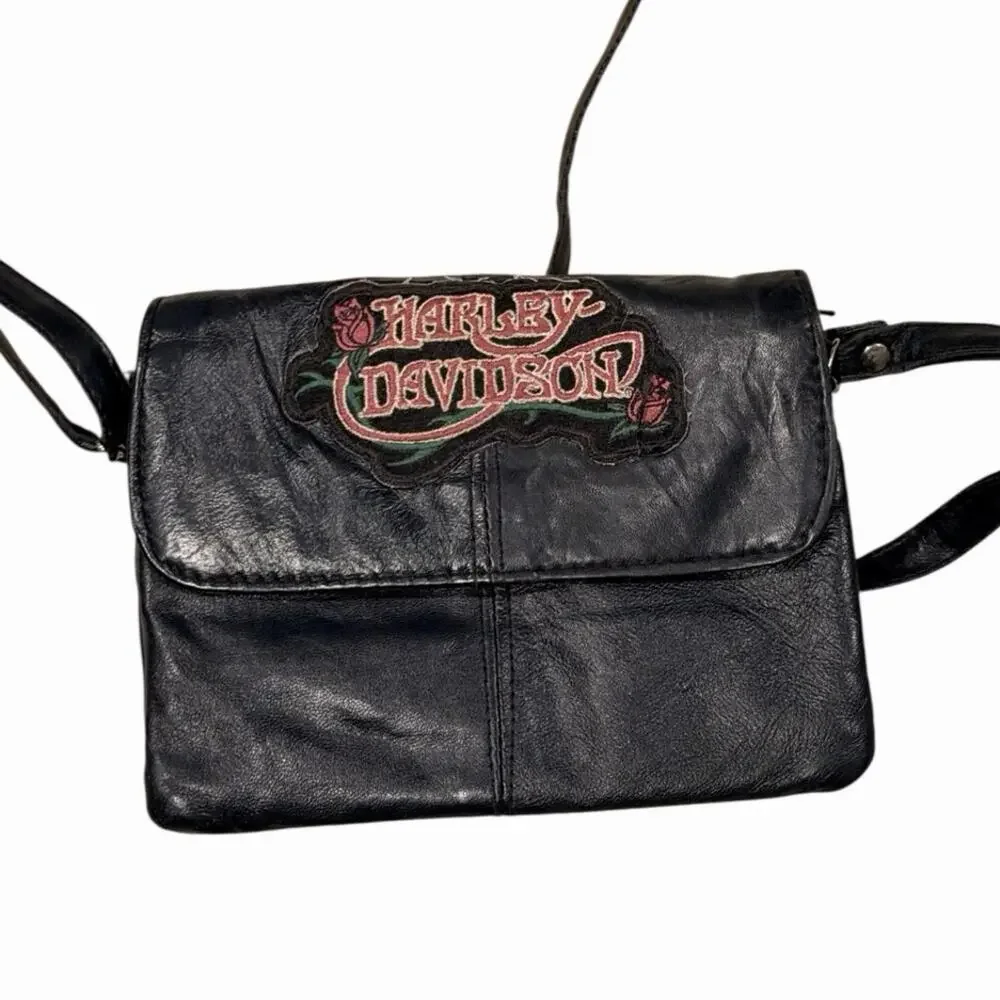 Vintage Harley-Davidson Leather 3-in-1 Crossbody Hip Bag